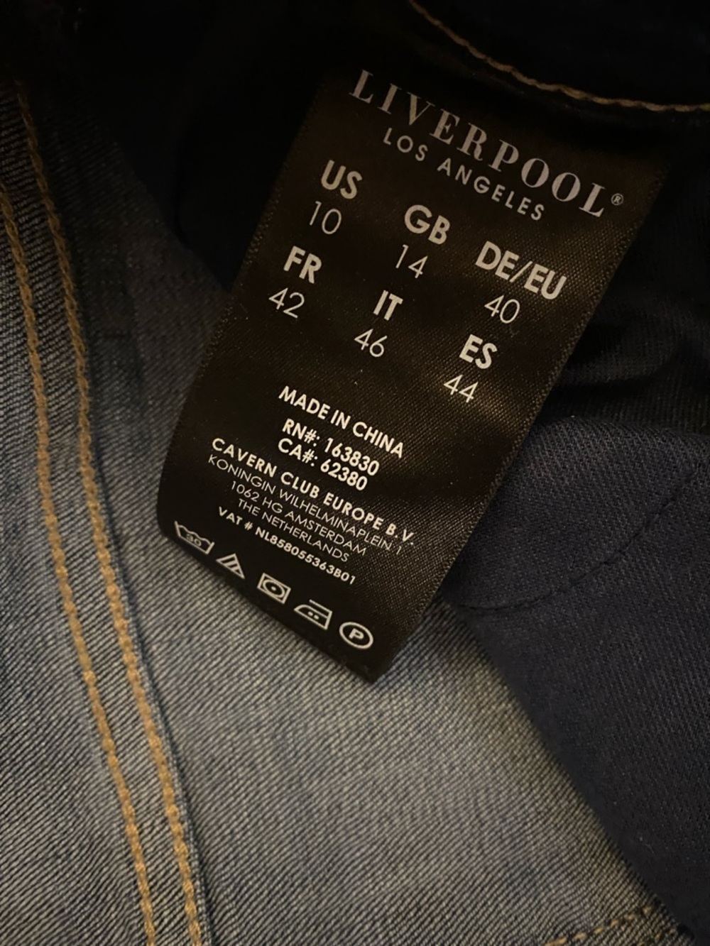 Liverpool Indigo High-Rise Skinny Jeans with Button Fly - Picture 3 of 3